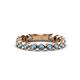 1 - Ashlyn 2.30 mm Blue Topaz 3/4 Eternity Band 