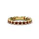 1 - Ashlyn 2.30 mm Red Garnet 3/4 Eternity Band 