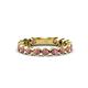 1 - Ashlyn 2.30 mm Rhodolite Garnet 3/4 Eternity Band 