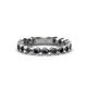 1 - Ashlyn 2.30 mm Black Diamond 3/4 Eternity Band 