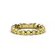 1 - Ashlyn 2.30 mm Yellow Sapphire 3/4 Eternity Band 