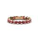 1 - Ashlyn 2.30 mm Ruby 3/4 Eternity Band 