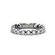 1 - Ashlyn 2.30 mm White Sapphire 3/4 Eternity Band 