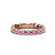1 - Ashlyn 2.30 mm Pink Sapphire 3/4 Eternity Band 