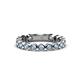 1 - Ashlyn 2.30 mm Aquamarine 3/4 Eternity Band 