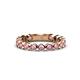 1 - Ashlyn 2.30 mm Pink Tourmaline 3/4 Eternity Band 