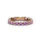 1 - Ashlyn 2.30 mm Amethyst 3/4 Eternity Band 
