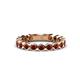 1 - Ashlyn 2.30 mm Red Garnet 3/4 Eternity Band 