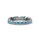 1 - Ashlyn 2.30 mm London Blue Topaz 3/4 Eternity Band 