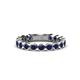 1 - Ashlyn 2.30 mm Blue Sapphire 3/4 Eternity Band 