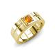 3 - Marcus 0.20 ct Citrine Solitaire Men Wedding Band (6 mm) 