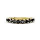 1 - Zevara 1.10 ctw Round Black Diamond Women Stackable Curved Wedding Band 
