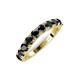5 - Zevara 1.10 ctw Round Black Diamond Women Stackable Curved Wedding Band 