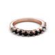 4 - Zevara 1.10 ctw Round Black Diamond Women Stackable Curved Wedding Band 