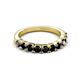 4 - Zevara 1.10 ctw Round Black Diamond Women Stackable Curved Wedding Band 