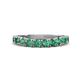 1 - Zevara 1.60 ctw Round Created Alexandrite Women Stackable Curved Wedding Band 