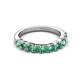 4 - Zevara 1.60 ctw Round Created Alexandrite Women Stackable Curved Wedding Band 