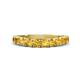 1 - Zevara 0.80 ctw Round Citrine Women Stackable Curved Wedding Band 