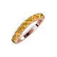 5 - Zevara 0.80 ctw Round Citrine Women Stackable Curved Wedding Band 