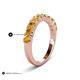 6 - Zevara 0.80 ctw Round Citrine Women Stackable Curved Wedding Band 