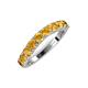 5 - Zevara 0.80 ctw Round Citrine Women Stackable Curved Wedding Band 