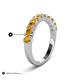6 - Zevara 0.80 ctw Round Citrine Women Stackable Curved Wedding Band 