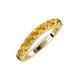 5 - Zevara 0.80 ctw Round Citrine Women Stackable Curved Wedding Band 