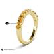 6 - Zevara 0.80 ctw Round Citrine Women Stackable Curved Wedding Band 
