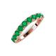 5 - Zevara 1.00 ctw Round Emerald Women Stackable Curved Wedding Band 