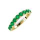 5 - Zevara 1.00 ctw Round Emerald Women Stackable Curved Wedding Band 