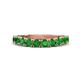 1 - Zevara 1.16 ctw Round Green Garnet Women Stackable Curved Wedding Band 