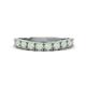1 - Zevara 0.60 ctw Round Opal Women Stackable Curved Wedding Band 