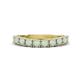 1 - Zevara 0.60 ctw Round Opal Women Stackable Curved Wedding Band 