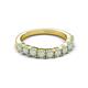 4 - Zevara 0.60 ctw Round Opal Women Stackable Curved Wedding Band 