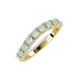 5 - Zevara 0.60 ctw Round Opal Women Stackable Curved Wedding Band 