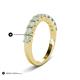 6 - Zevara 0.60 ctw Round Opal Women Stackable Curved Wedding Band 
