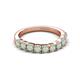 4 - Zevara 0.60 ctw Round Opal Women Stackable Curved Wedding Band 