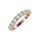 5 - Zevara 0.60 ctw Round Opal Women Stackable Curved Wedding Band 