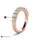 6 - Zevara 0.60 ctw Round Opal Women Stackable Curved Wedding Band 