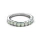 4 - Zevara 0.60 ctw Round Opal Women Stackable Curved Wedding Band 