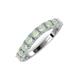 5 - Zevara 0.60 ctw Round Opal Women Stackable Curved Wedding Band 