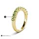 6 - Zevara 1.16 ctw Round Peridot Women Stackable Curved Wedding Band 