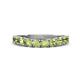 1 - Zevara 1.16 ctw Round Peridot Women Stackable Curved Wedding Band 