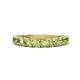 1 - Zevara 1.16 ctw Round Peridot Women Stackable Curved Wedding Band 