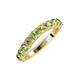 5 - Zevara 1.16 ctw Round Peridot Women Stackable Curved Wedding Band 