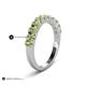 6 - Zevara 1.16 ctw Round Peridot Women Stackable Curved Wedding Band 