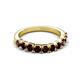 4 - Zevara 1.16 ctw Round Red Garnet Women Stackable Curved Wedding Band 
