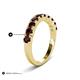 6 - Zevara 1.16 ctw Round Red Garnet Women Stackable Curved Wedding Band 