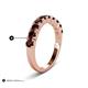 6 - Zevara 1.16 ctw Round Red Garnet Women Stackable Curved Wedding Band 