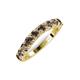 5 - Zevara 1.00 ctw Round Smoky Quartz Women Stackable Curved Wedding Band 
